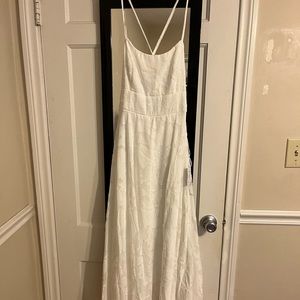 NWT - Lulus Let There Be Romance White Burnout Floral Maxi Dress